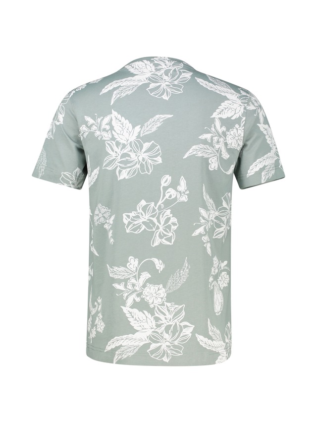 LERROS T-Shirt »T-Shirt mit O-Neck und floralem All-over-Print«