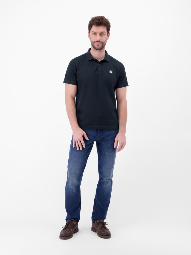 LERROS Poloshirt »Poloshirt mit Waffelstruktur aus 100 % Baumwolle«