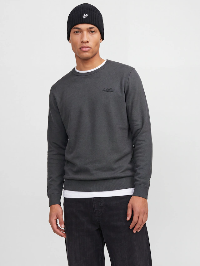 Jack & Jones Rundhalspullover »JJEARCHIVE KNIT CREW NECK« Baumwolle, regular fit