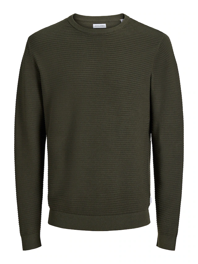 Jack & Jones Rundhalspullover »JJEBRODY KNIT CREW NECK« Baumwolle