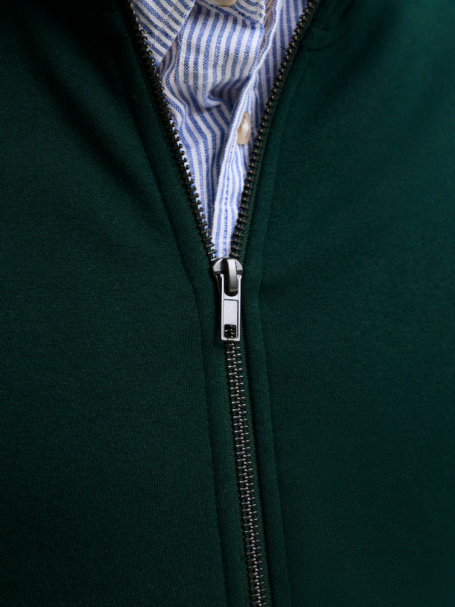 Jack & Jones Sweatjacke »JJEBRADLEY SWEAT ZIP HN NOOS« Materialmix, regular fit