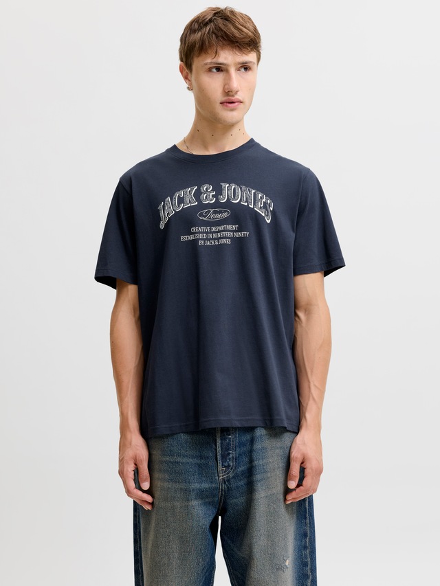 Jack & Jones T-Shirt »JJEDENVER LOGO TEE SS O-NECK SN« Baumwolle, relaxed fit