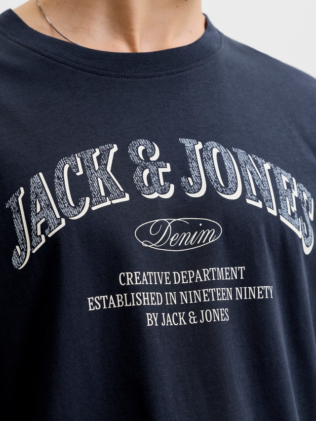 Jack & Jones T-Shirt »JJEDENVER LOGO TEE SS O-NECK SN« Baumwolle, relaxed fit