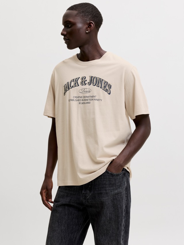 Jack & Jones T-Shirt »JJEDENVER LOGO TEE SS O-NECK SN« Baumwolle, relaxed fit