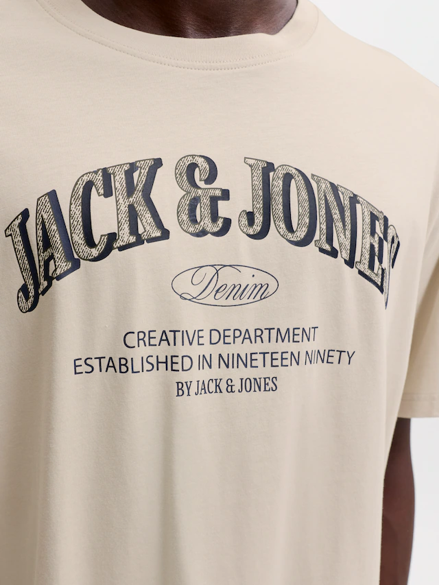 Jack & Jones T-Shirt »JJEDENVER LOGO TEE SS O-NECK SN« Baumwolle, relaxed fit