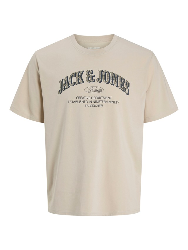 Jack & Jones T-Shirt »JJEDENVER LOGO TEE SS O-NECK SN« Baumwolle, relaxed fit