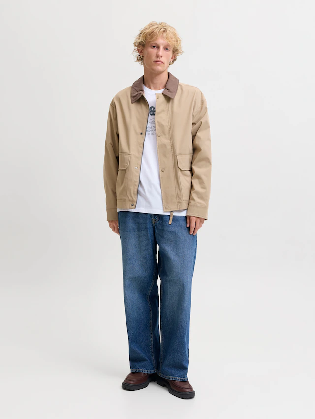 Jack & Jones T-Shirt »JJEDENVER LOGO TEE SS O-NECK SN« Baumwolle, relaxed fit