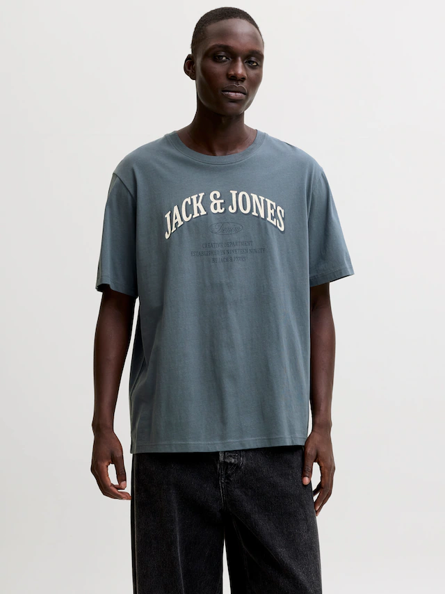 Jack & Jones T-Shirt »JJEDENVER LOGO TEE SS O-NECK SN« Baumwolle, relaxed fit