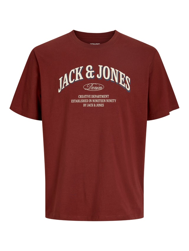 Jack & Jones T-Shirt »JJEDENVER LOGO TEE SS O-NECK SN« Baumwolle, relaxed fit