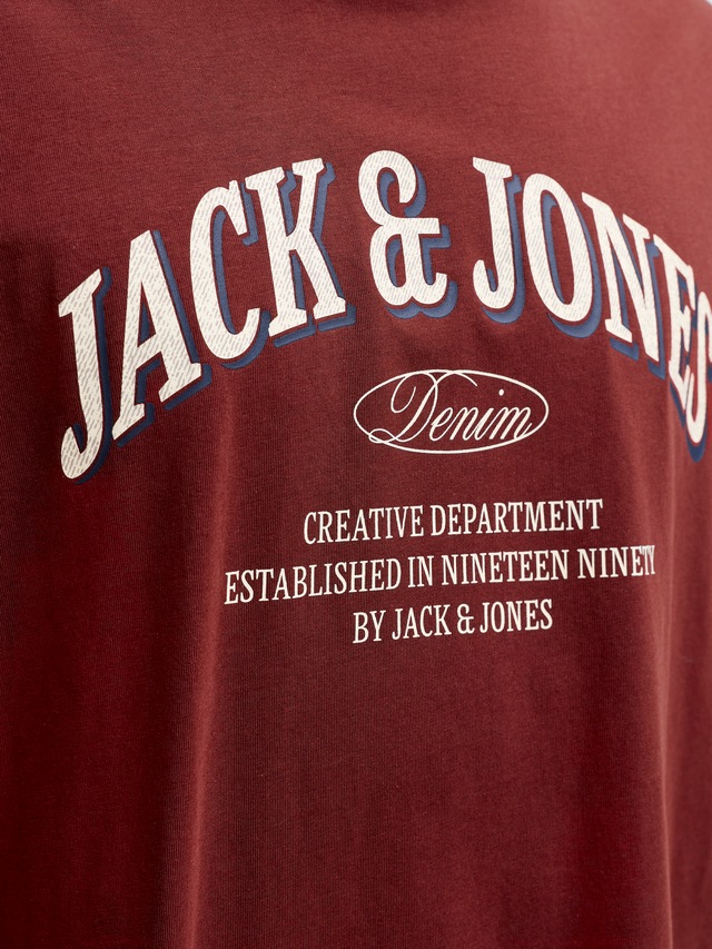 Jack & Jones T-Shirt »JJEDENVER LOGO TEE SS O-NECK SN« Baumwolle, relaxed fit
