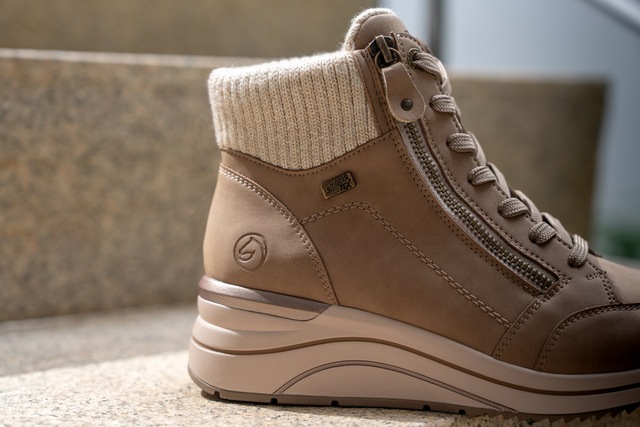 Remonte Keilstiefelette Keilboots, Schnürstiefelette mit wasserabweisender TEX-Membrane