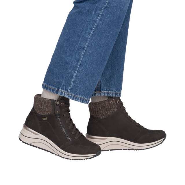 Remonte Keilstiefelette Keilboots, Schnürstiefelette mit wasserabweisender TEX-Membrane