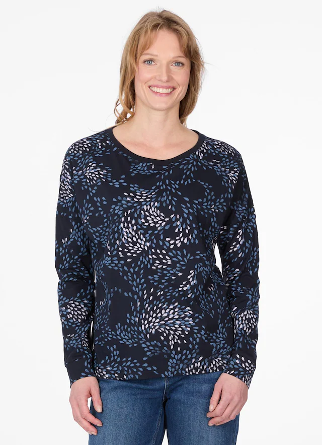 Ragwear Langarmshirt »SHIMONA LONG PRINT« aus weich fließender Baumwoll-Modal-Mischung und mit allover Print