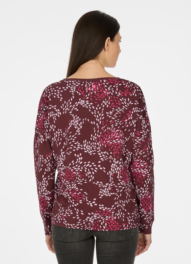 Ragwear Langarmshirt »SHIMONA LONG PRINT« aus weich fließender Baumwoll-Modal-Mischung und mit allover Print