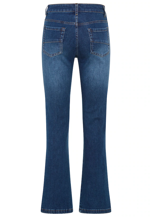 KangaROOS Bootcut-Jeans mit Reißverschluss und Knopf, normale Leibhöhe, lange Schnittform