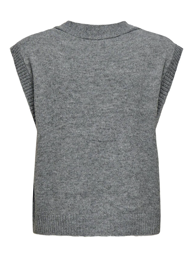 JDY »JDYSUPER S/L V-NECK VEST KNT NOOS« Materialmix
