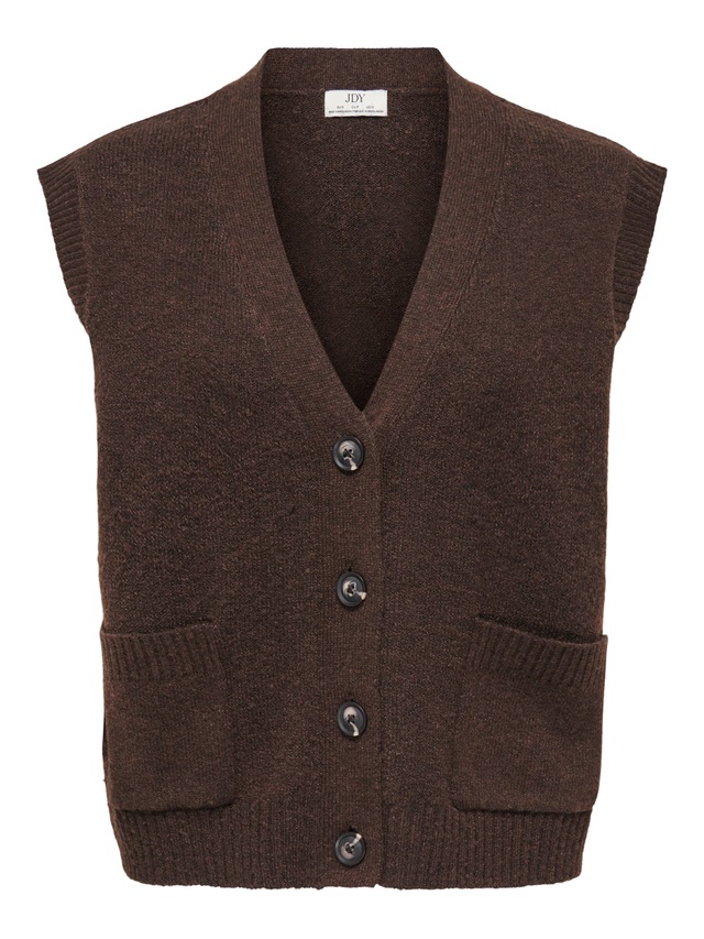 JDY »JDYSUPER S/L V-NECK VEST KNT NOOS« Materialmix