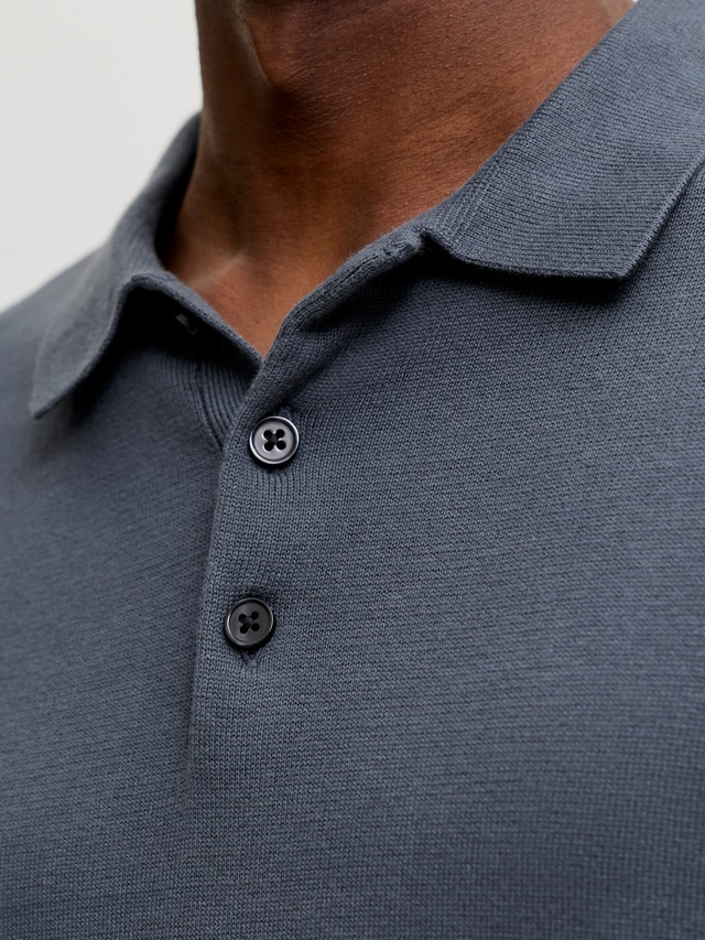 Jack & Jones Polokragenpullover »JJEBASIC KNIT LS POLO SN« Baumwolle, normal geschnitten