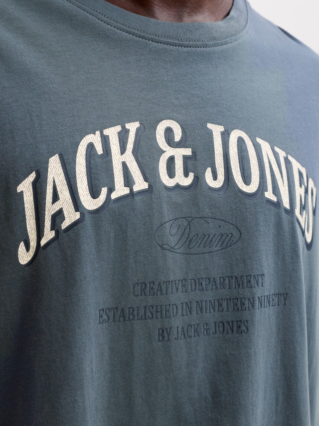 Jack & Jones T-Shirt »JJEDENVER LOGO TEE SS O-NECK SN« Baumwolle, relaxed fit