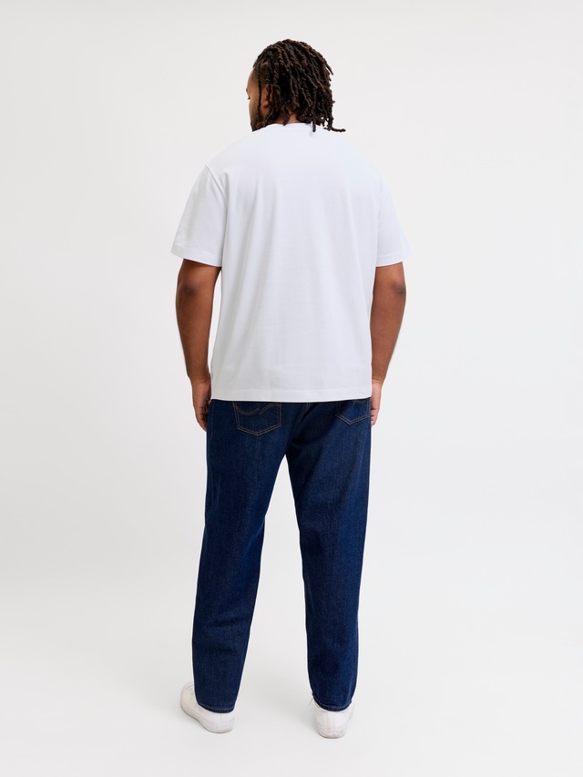 Jack & Jones PlusSize Rundhalsshirt »JJEBARRON TEE SS O-NECK LN PLS« Baumwollmischung, relaxed fit