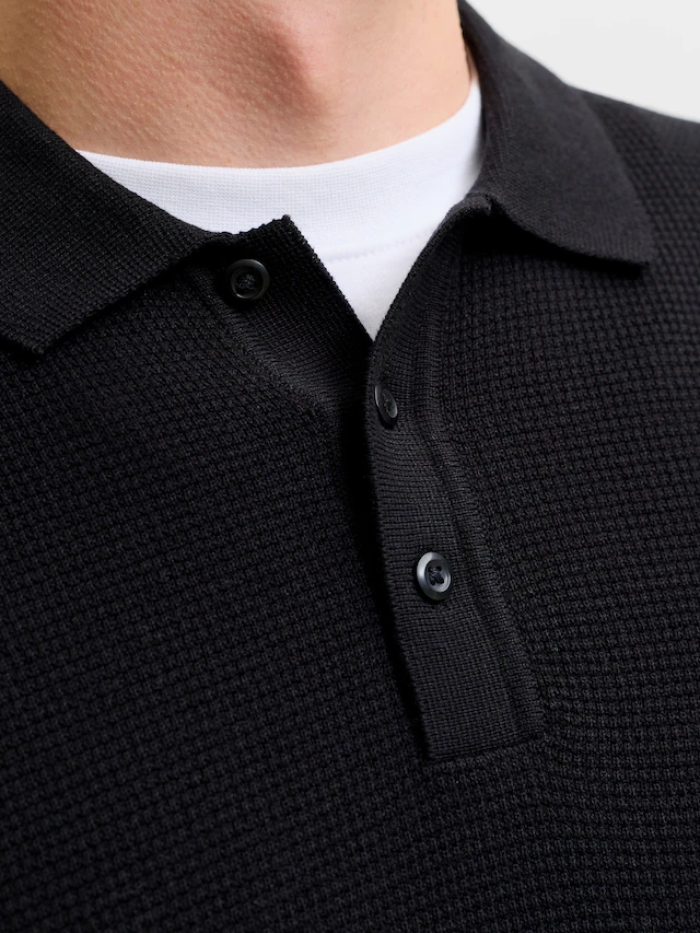Jack & Jones Polokragenpullover »JJEAUSTIN KNIT LS POLO SN« Baumwollmischung, regular fit