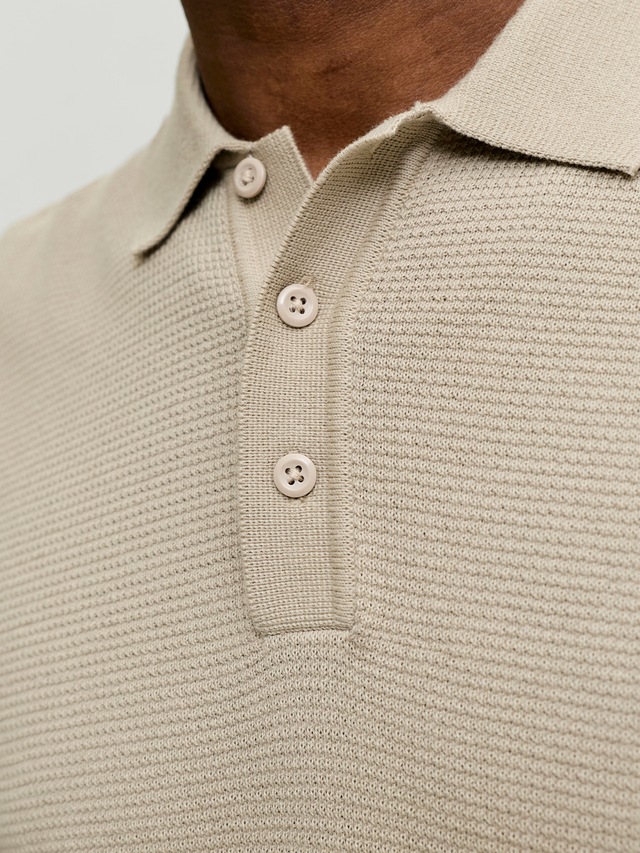 Jack & Jones Polokragenpullover »JJEAUSTIN KNIT LS POLO SN« Baumwollmischung, regular fit