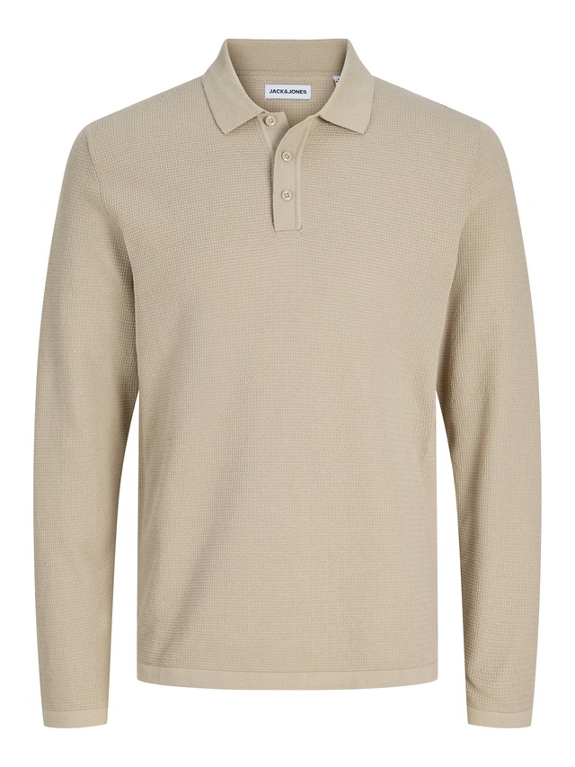 Jack & Jones Polokragenpullover »JJEAUSTIN KNIT LS POLO SN« Baumwollmischung, regular fit