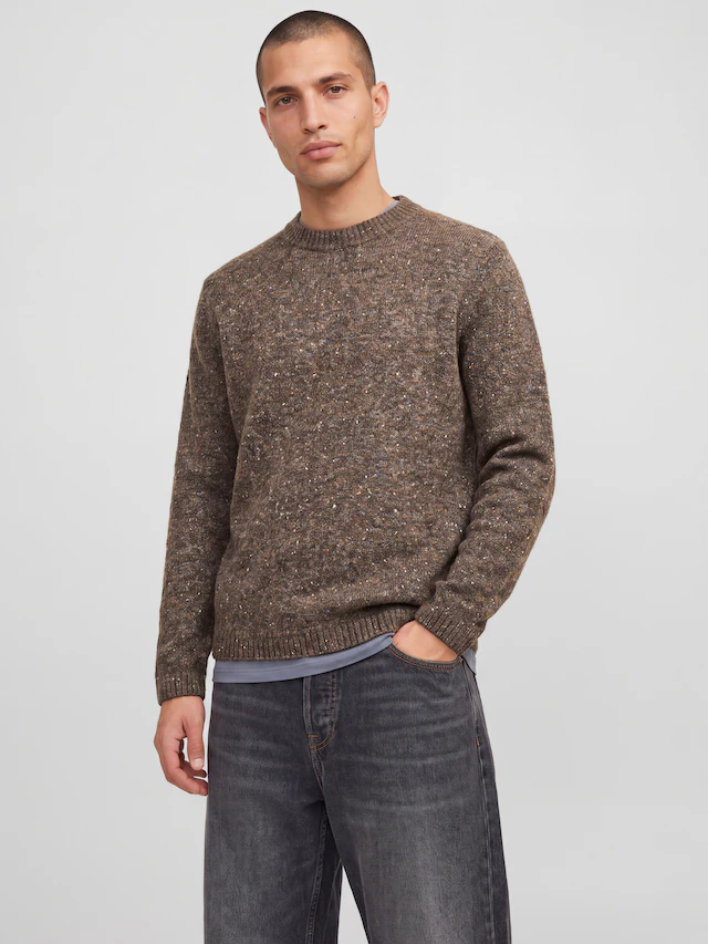 Jack & Jones Rundhalspullover »JJENIEL KNIT CREW NECK SN« Baumwollmischung, regular fit