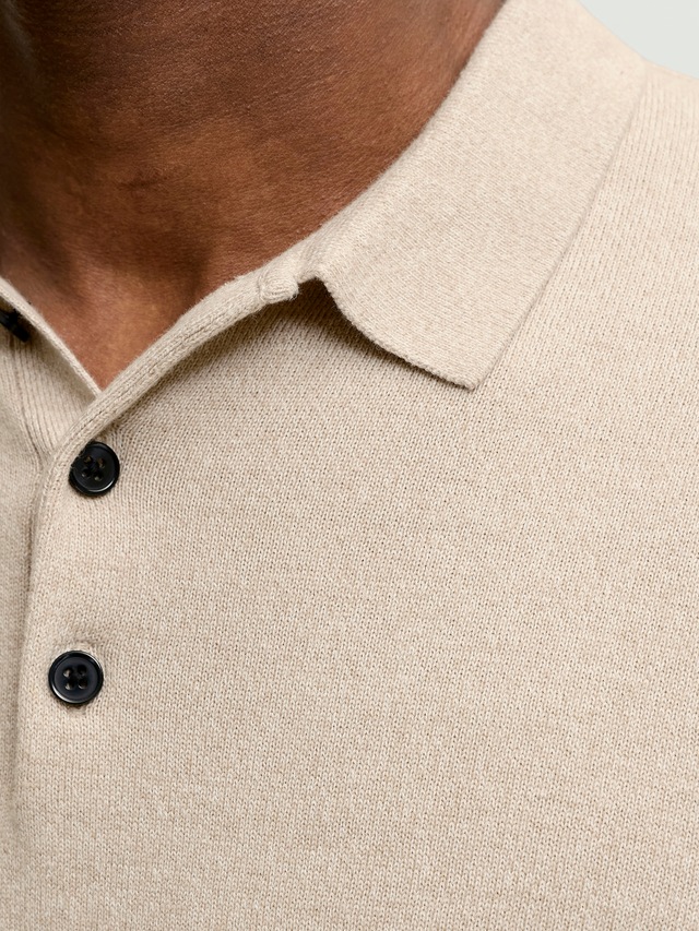 Jack & Jones Polokragenpullover »JJEBASIC KNIT LS POLO SN« Baumwolle, normal geschnitten