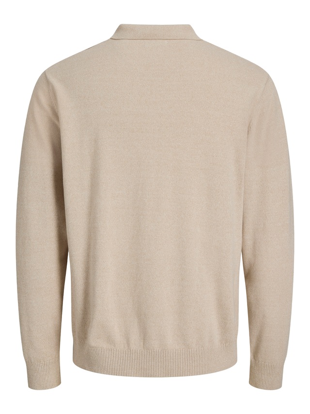 Jack & Jones Polokragenpullover »JJEBASIC KNIT LS POLO SN« Baumwolle, normal geschnitten
