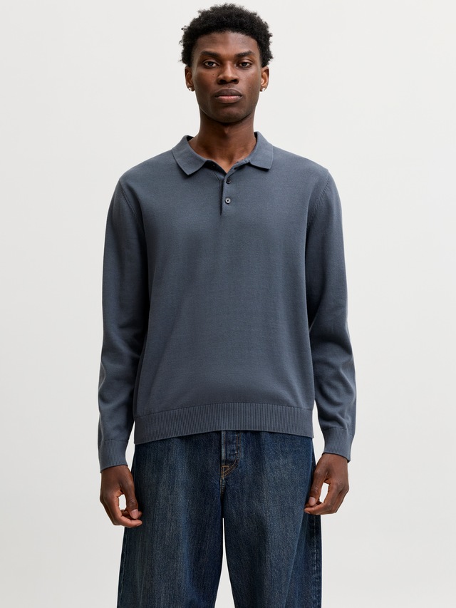 Jack & Jones Polokragenpullover »JJEBASIC KNIT LS POLO SN« Baumwolle, normal geschnitten