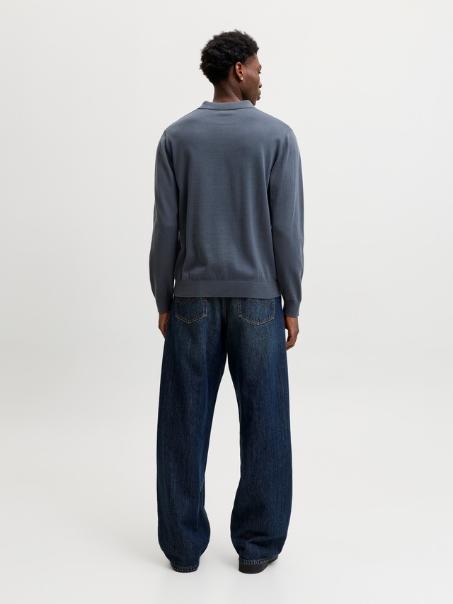 Jack & Jones Polokragenpullover »JJEBASIC KNIT LS POLO SN« Baumwolle, normal geschnitten