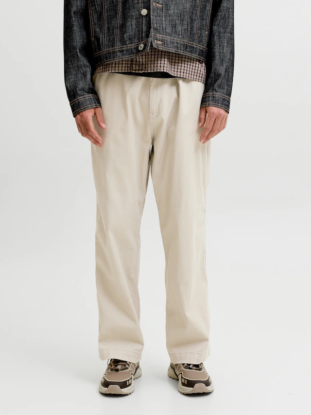 Jack & Jones Chinos »JPSTBILL DREW CHINO NOOS« Baumwolle, weit geschnitten