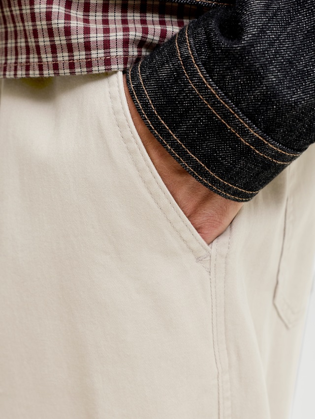 Jack & Jones Chinos »JPSTBILL DREW CHINO NOOS« Baumwolle, weit geschnitten