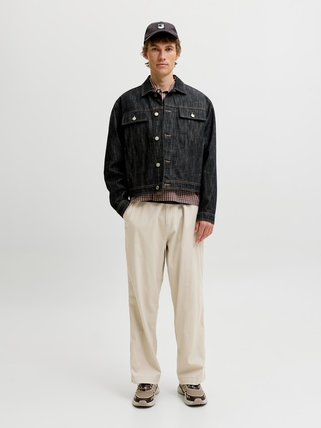 Jack & Jones Chinos »JPSTBILL DREW CHINO NOOS« Baumwolle, weit geschnitten