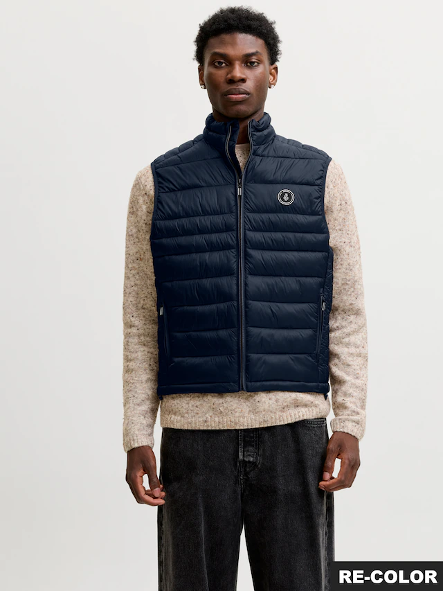 Jack & Jones Steppweste »JJEKINGSLEY LIGHT BODYWARMER COLLAR NOOS« Kunstfaser, regular fit