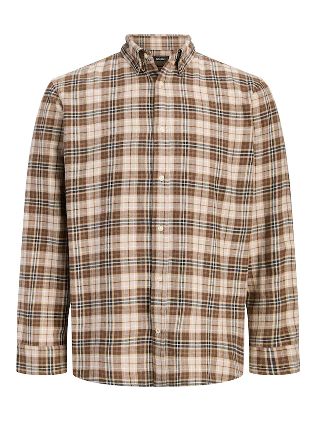 Jack & Jones Langarmhemd »JJEFIELD CHECK SHIRT LS SN« Baumwolle, normal geschnitten