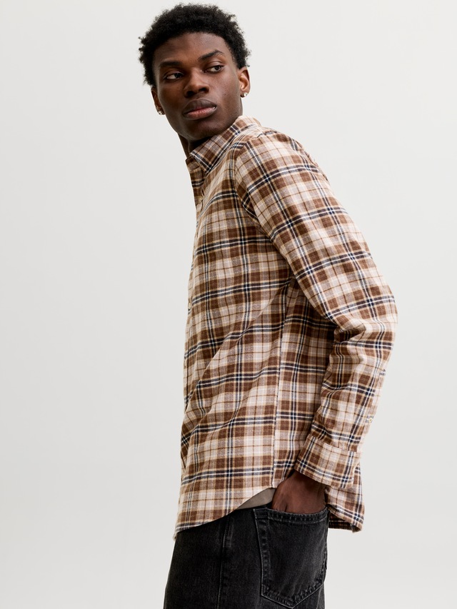 Jack & Jones Langarmhemd »JJEFIELD CHECK SHIRT LS SN« Baumwolle, normal geschnitten