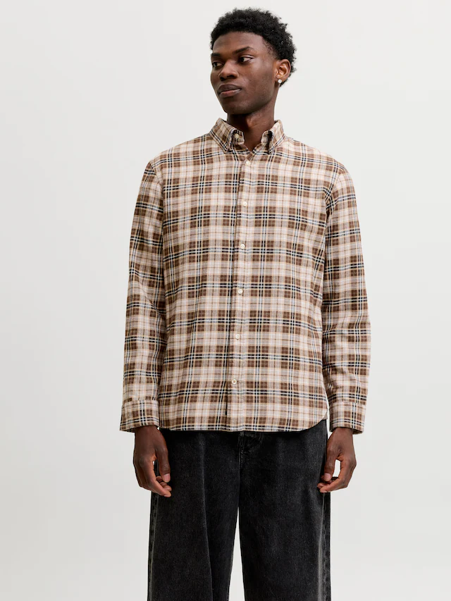 Jack & Jones Langarmhemd »JJEFIELD CHECK SHIRT LS SN« Baumwolle, normal geschnitten