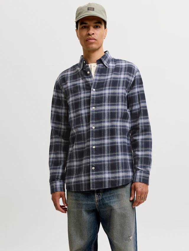 Jack & Jones Langarmhemd »JJEFIELD CHECK SHIRT LS SN« Baumwolle, normal geschnitten