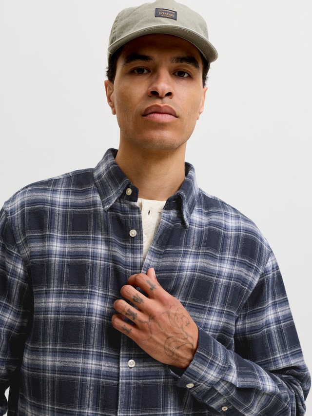 Jack & Jones Langarmhemd »JJEFIELD CHECK SHIRT LS SN« Baumwolle, normal geschnitten