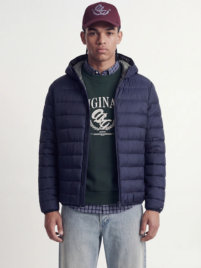 Jack & Jones Steppjacke »JJEBERG LIGHT DOWN PUFFER HOOD NOOS« mit Kapuze Kunstfaser, normal geschnitten