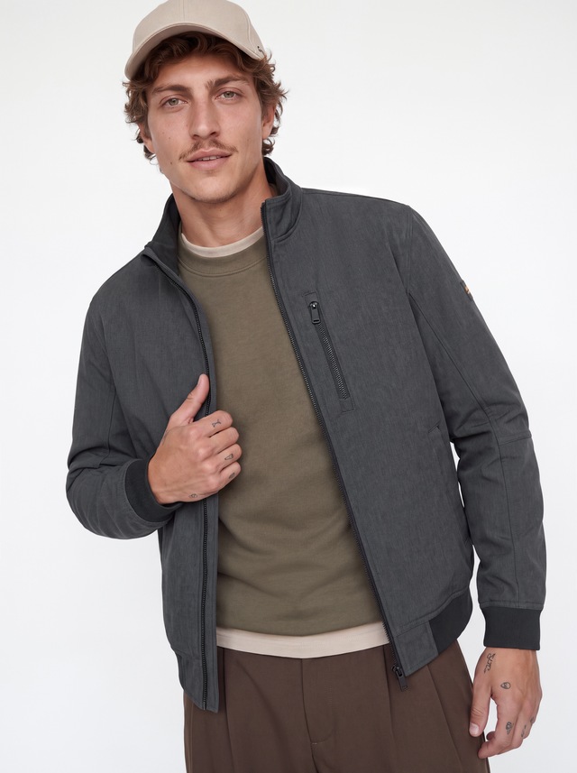 Jack & Jones Softshelljacke »JJELIAM SOFTSHELL BOMBER NOOS« Kunstfaser, regular fit