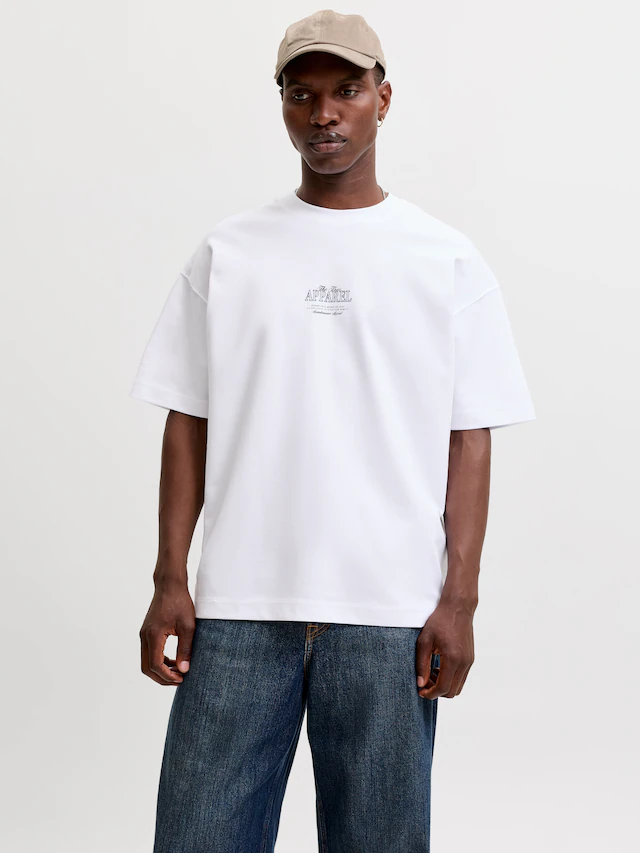 Jack & Jones T-Shirt »JJEBARRON STUDIO TEE SS O-NECK SN« Baumwollmischung, loose fit