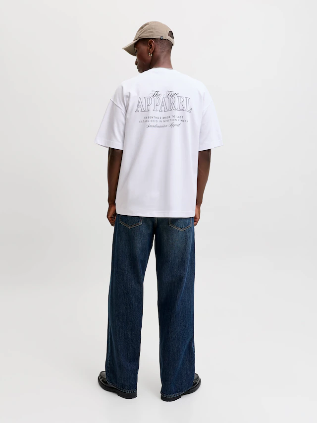 Jack & Jones T-Shirt »JJEBARRON STUDIO TEE SS O-NECK SN« Baumwollmischung, loose fit