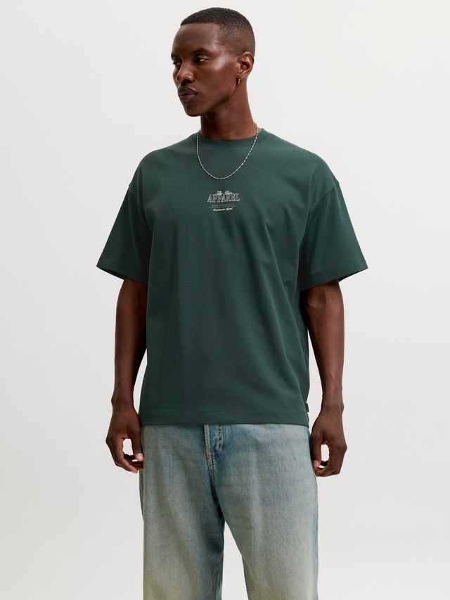 Jack & Jones T-Shirt »JJEBARRON STUDIO TEE SS O-NECK SN« Baumwollmischung, loose fit