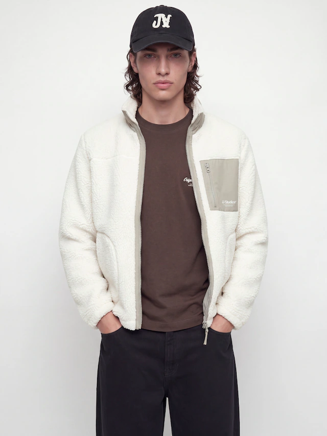 Jack & Jones Plüschjacke »JJESOHO TEDDY JACKET AW26 NOOS« Kunstfaser, Teddy Material