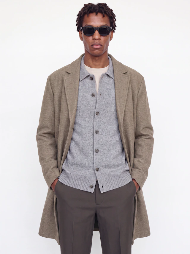 Jack & Jones Kurzmantel »JJEJAMES COAT SN« Kunstfaser, mit Reverskragen