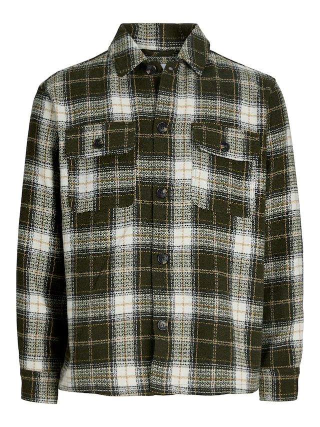 Jack & Jones Langarmhemd »JJEREGENT STRUCTURE OVERSHIRT LS SN« Polyester, locker geschnitten