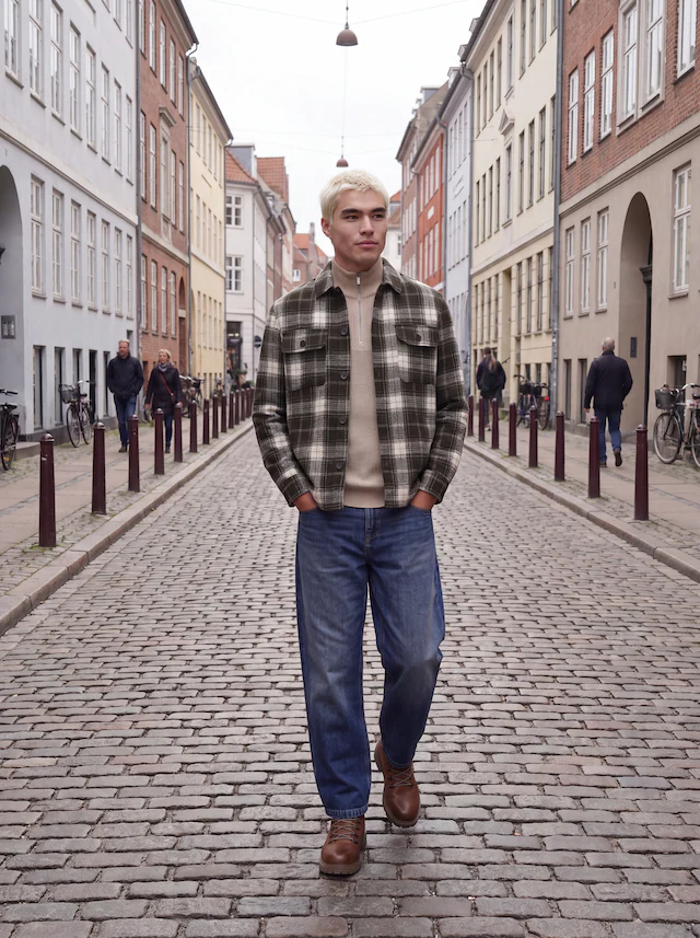 Jack & Jones Langarmhemd »JJEREGENT STRUCTURE OVERSHIRT LS SN« Polyester, locker geschnitten